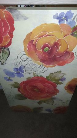 Large floral canvas