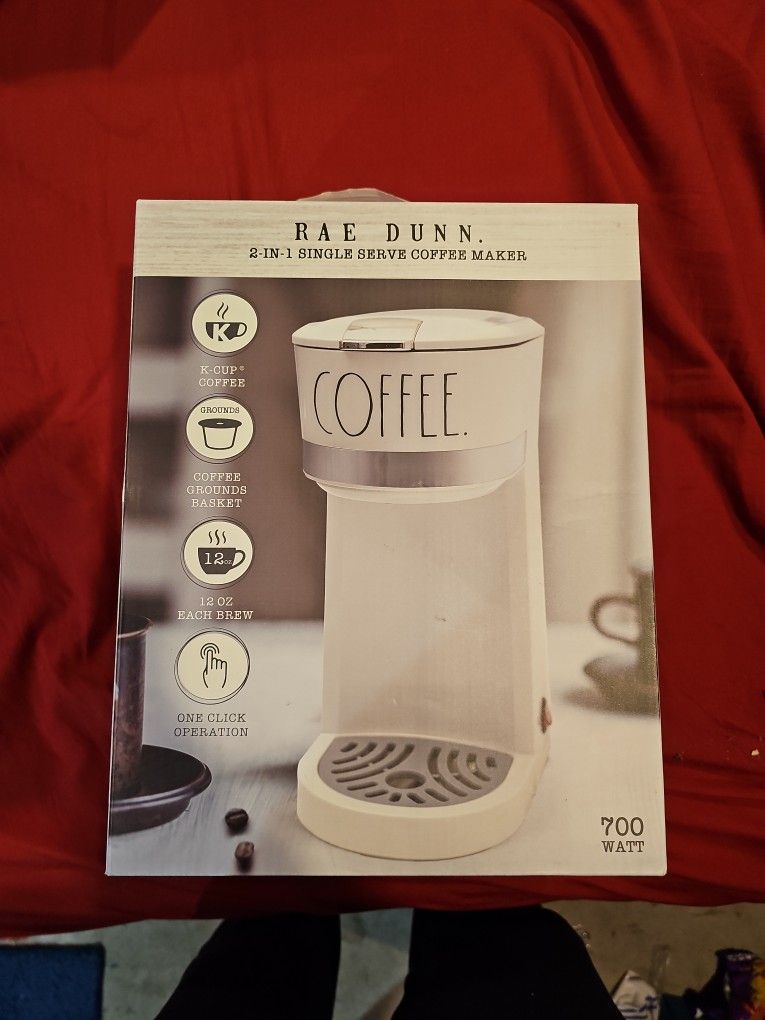 Rae Dunn 2 In 1 Single Serve Coffee Maker