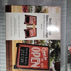 ​Tabletop A-Frame Boutique Sign - 13"x17" Wood Sign w/ Chalkboard Area