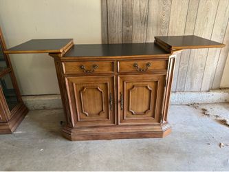 Century furniture, fliptop bar cabinet