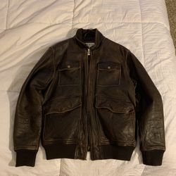 Orvis Leather Bomber Jacket