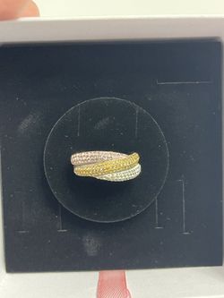 Women’s Size 7 Ring Tricolor Silver 