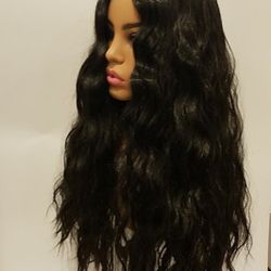 Long Black Wavy Wig