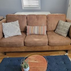 ASHLEY'S FAUX LEATHER COUCH 