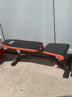 Adjustable Weight Bench Black and Orange