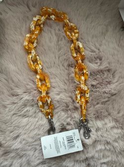Coach COACHTOPIA Short Chain Strap With Recycled Resin Silver/ Yellow ck544