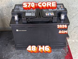 AGM Car Battery Group Size 48/H6
