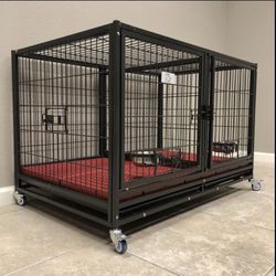 Brand New 43” Stackable Heavy Duty Dog Kennel With Dura Floors 