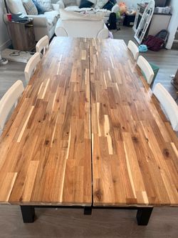 IKEA table butcher block. Purchased last year