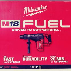 M18 Milwaukee FUEL Brushless 1 9/16" SDS-MAX Demolition Rotary Hammer Drill 