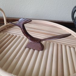 Vintage MCM Wood Carved Roadrunner