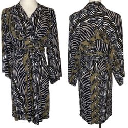 Banana Republic x Issa London Women’s Tie Waist Mini Dress size 2 Zebra Animal Print