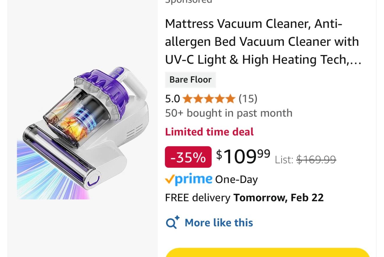 Handheld Bed Vac