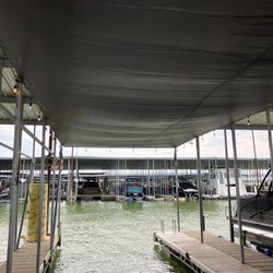 Dock Spider Net Over Boat