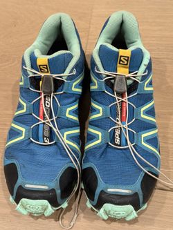 Salomon Speedcross 3 Blue Green Mens Size 8 Womens