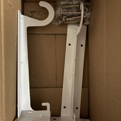 Heavy Duty Closet Rod Bracket 2 Pack WYGWP 13 inch Wall Mounted Closet Shelf Brackets Supports 200lbs,White Closet Rod Support Bracket for DIY Home an