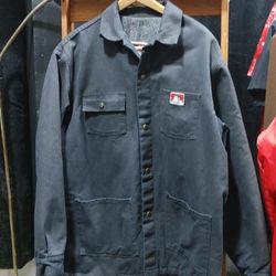 OG Vintage 1990's-2000's Union Made Label Ben Davis Chore Work Jacket Coat XL Snap Buttons. Rare Label! 
