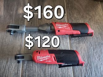 MILWAUKEE M12 FUEL 3/8" EXTENDED HIGH SPEED RATCHET AND 3/8" RATCHET