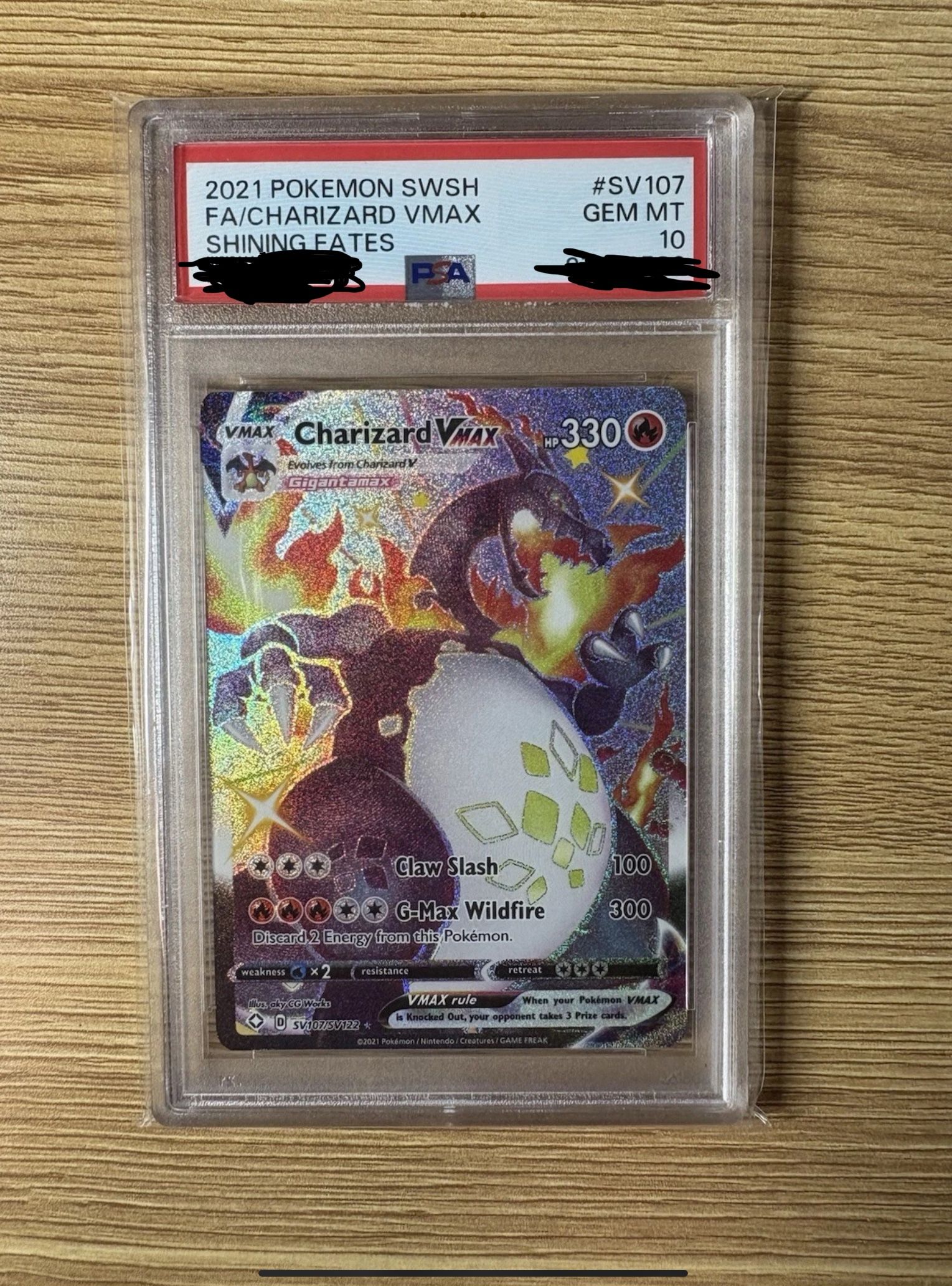 Pokémon TCG Charizard VMAX SV107/SV122 Shining Fates PSA 10