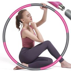 #9) Weighted Hoola Hoops for Exercise(gray/red)