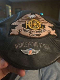 Leather harley davidson Jeff cap