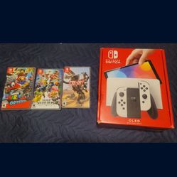 Nintendo Switch OLED – Brand New + 3 Games!
