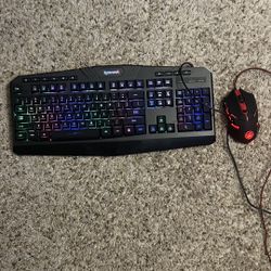 Red dragon keyboard and mouse