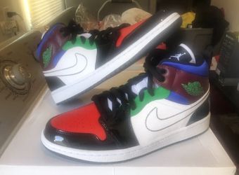 Air Jordan 1 Mid SE Black White Multi Color Size 10 Men’s Deadstock -Brand New In Box-
