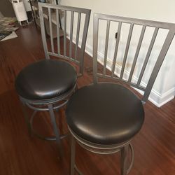 Two Swivel Bar Stool Chairs