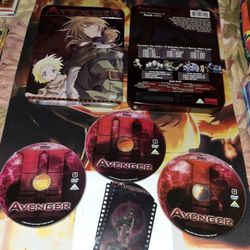 ANIME AVENGER COMPLETE 3 DVD SET STEELBOOK...VERY GOOD CONDITION...ADULT OWNED AND KEPT IN A SMOKE FREE HOME...$24 OBO...
