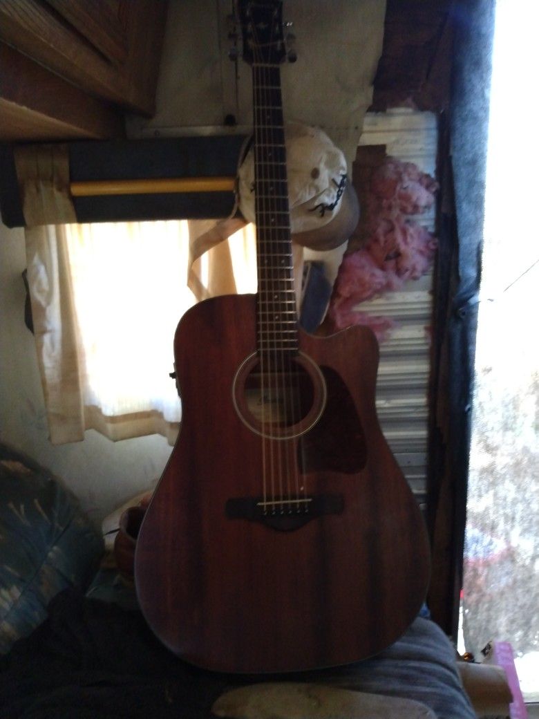 Ibanez Acoustic Electric Cutaway Plays Very Nice Good Action