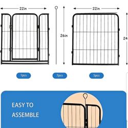 Pet Playpen, 24” tall 6 panels 