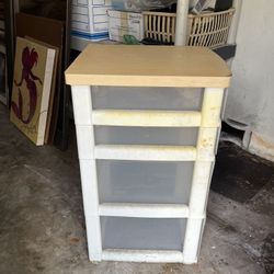 Four Drawer Plastic Storage Bin 