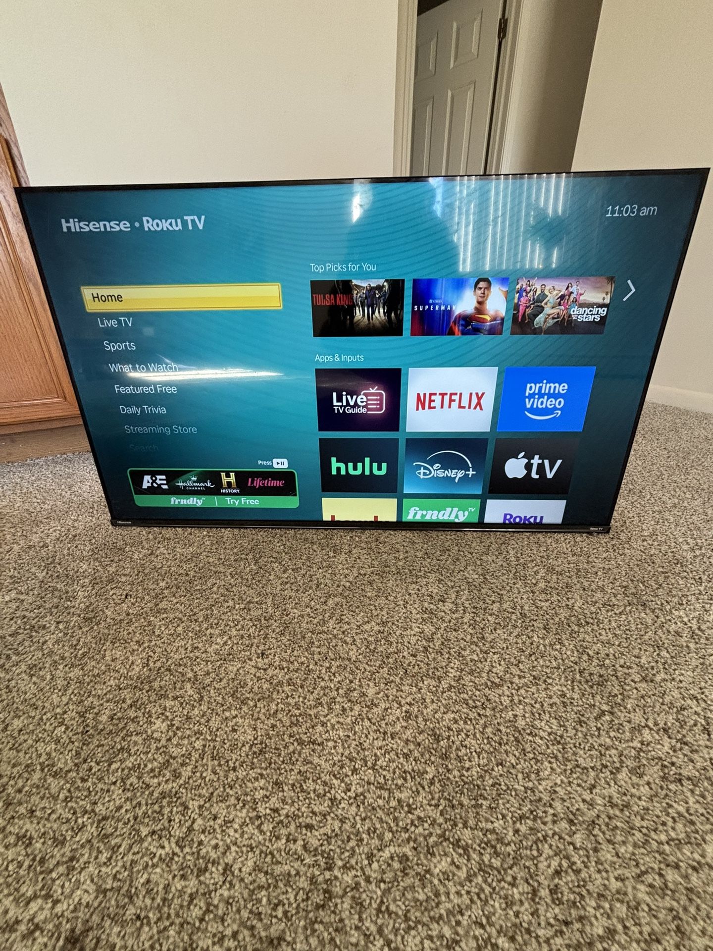 43 inch TV for sale brand new Roku