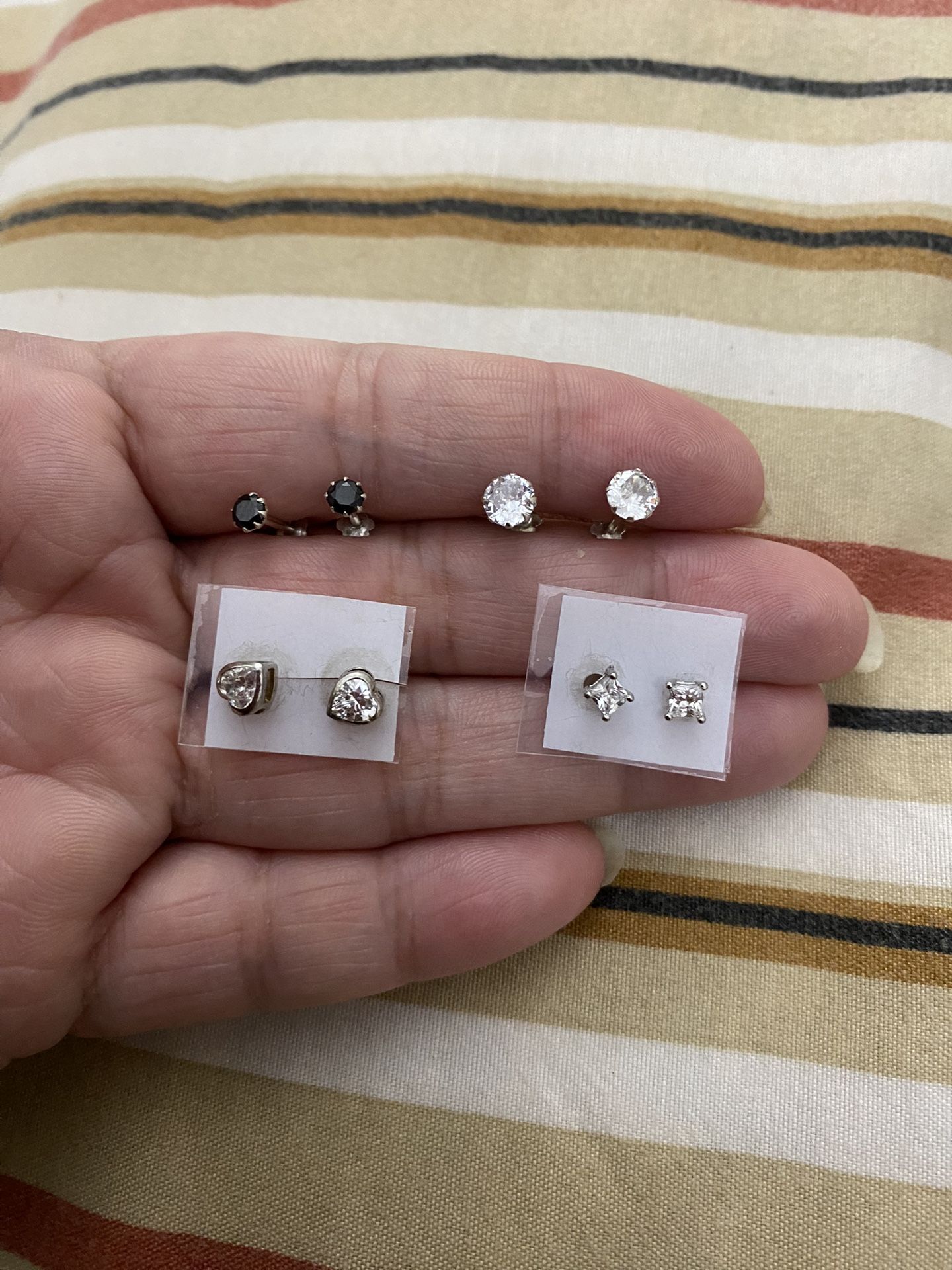 Real Silver Stud Small Earrings 