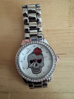 Betsey Johnson Sugar Skull Watch