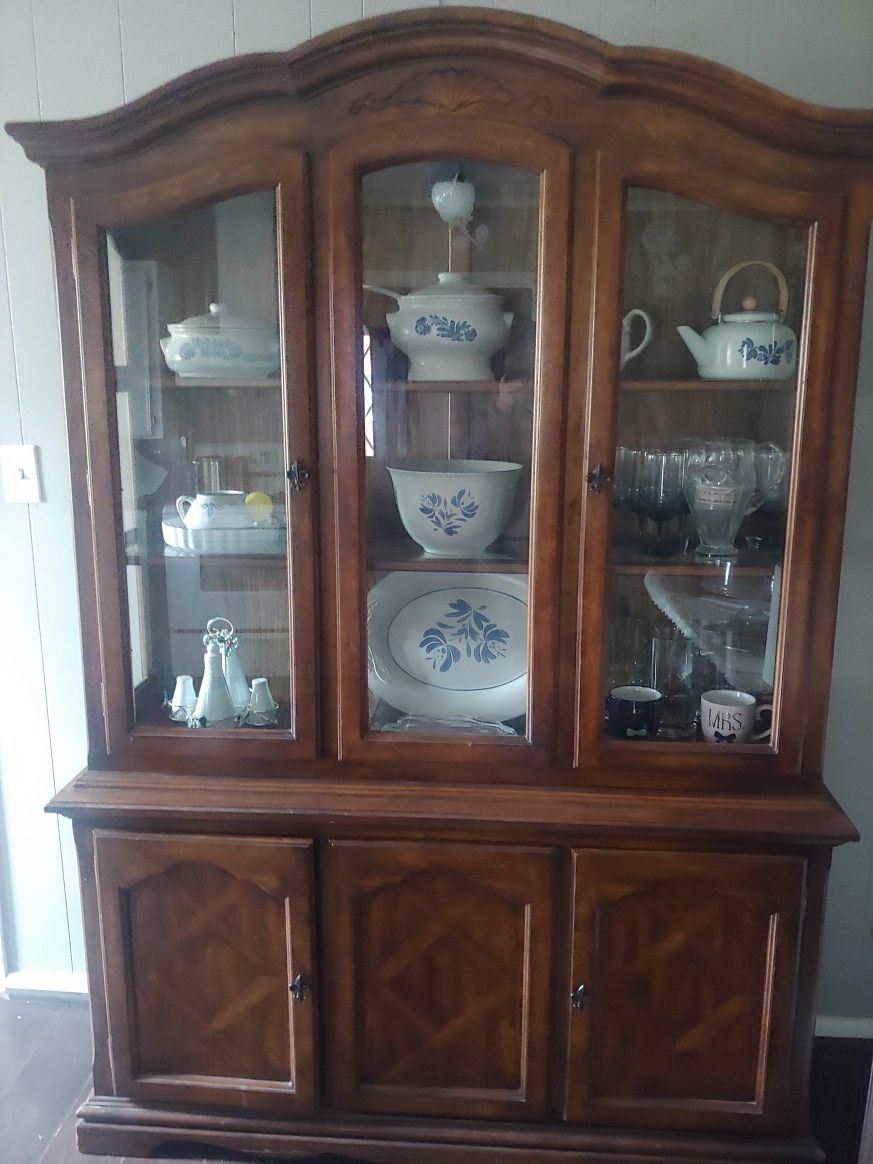 Beautiful wood china cabinet