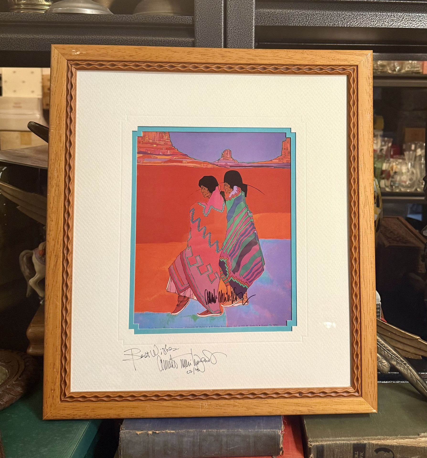 AUTHENTIC SIGNED Amado Maurilio Pena “Danza De Colores” Painting Lithograph
