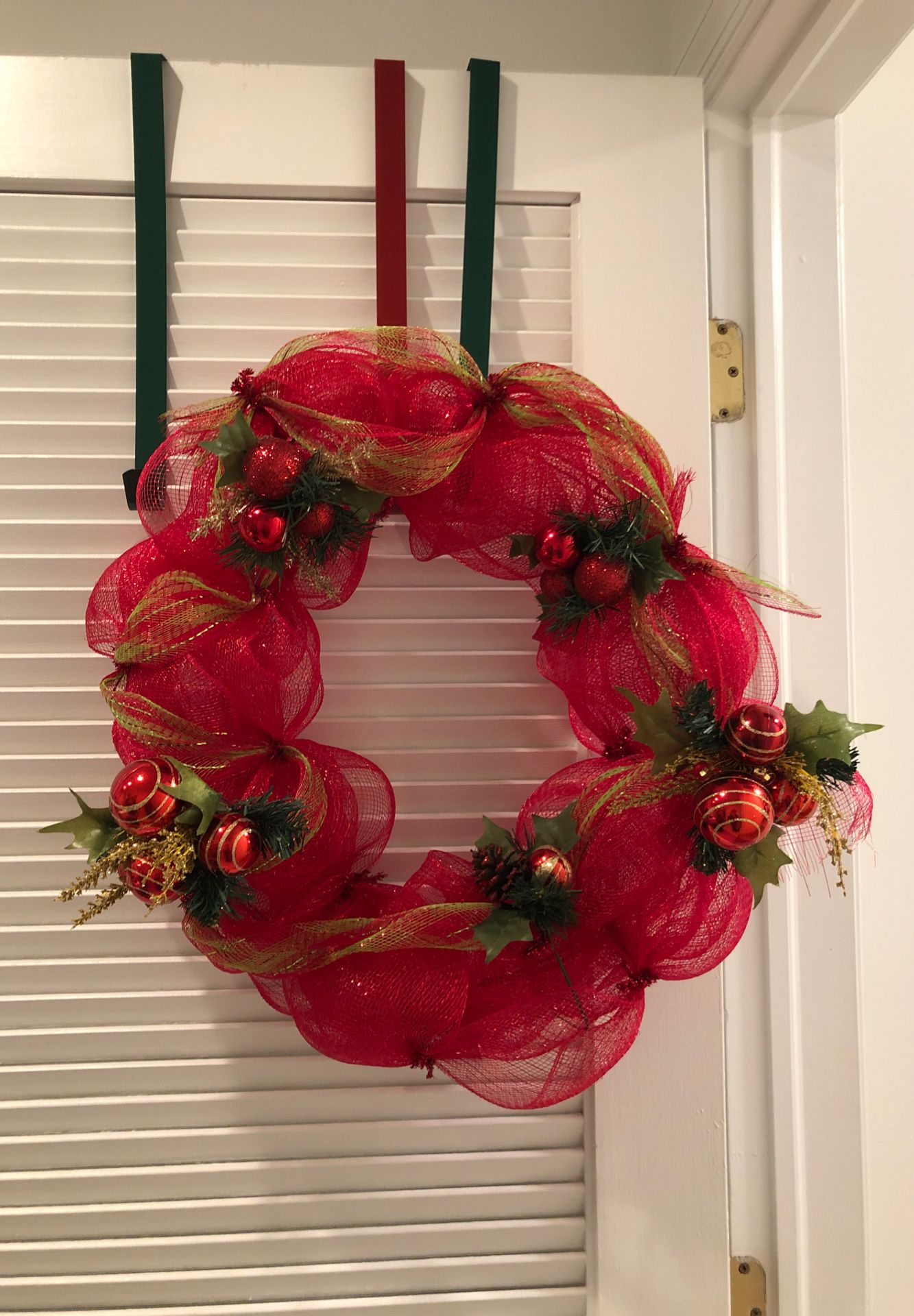 Beautiful red Christmas wreath