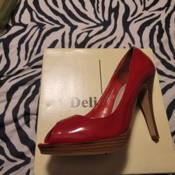 Red Patent Leather High Heels