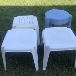 Four Plastic Tables