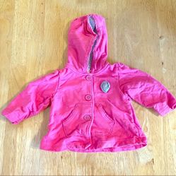 Carter’s 12M Pink Button Sweater Polka Dot Hoodie