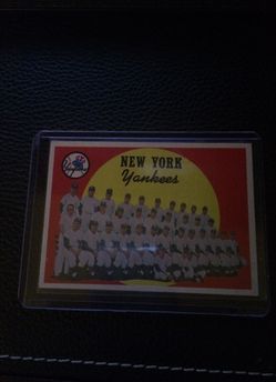 1959 Yankees team card #510 unmarked EX