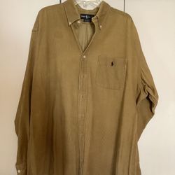 Ralph Lauren XL Men’s Corduroy tan Shirt