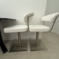White Bar Stools Adjustable Height