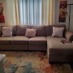 Beige Section Sofa