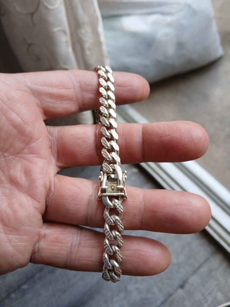 Esclava De Plata Ytaliana  Sólida Zise 10"