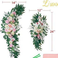 Wedding Arch Flowers, Artificial Flowers for Decoration, 2pcs Flower Swag