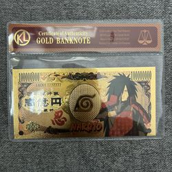 Anime Currency Collectible . Naruto , Madara