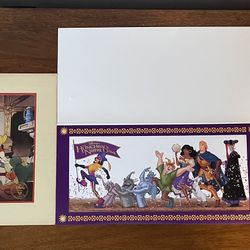 Disney 1993 & 1994 & 1996 :3 Lithographs Aladdin/Snow White/Hunchback 